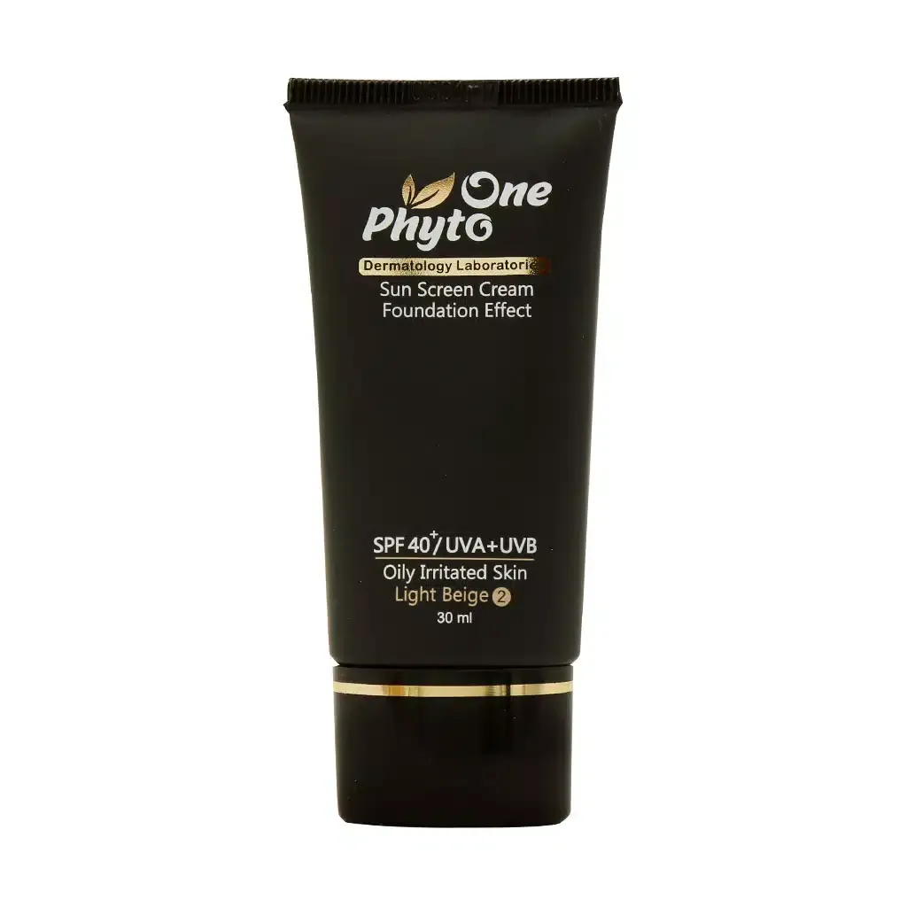 کرم ضد آفتاب کرم پودری SPF40 فیتو وان مناسب پوست چرب 30 میلی لیتر