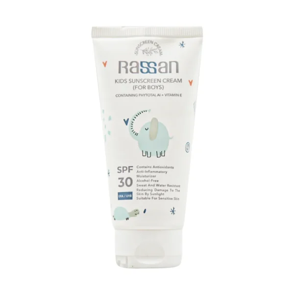 کرم ضد آفتاب کودکان پسرانه SPF30 راسن 40 میلی لیتر محافظت از پوست حساس