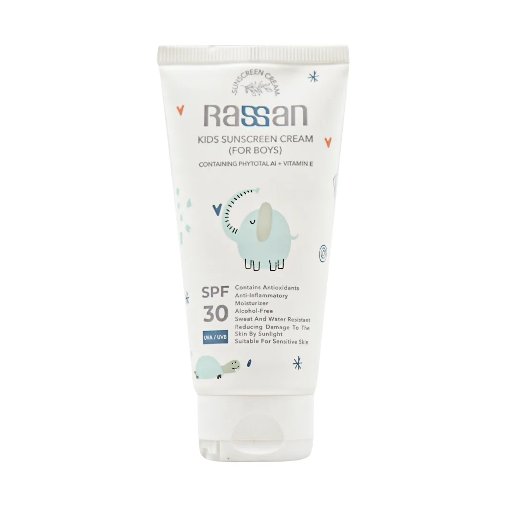 کرم ضد آفتاب کودکان پسرانه SPF30 راسن 40 میلی لیتر محافظت از پوست حساس