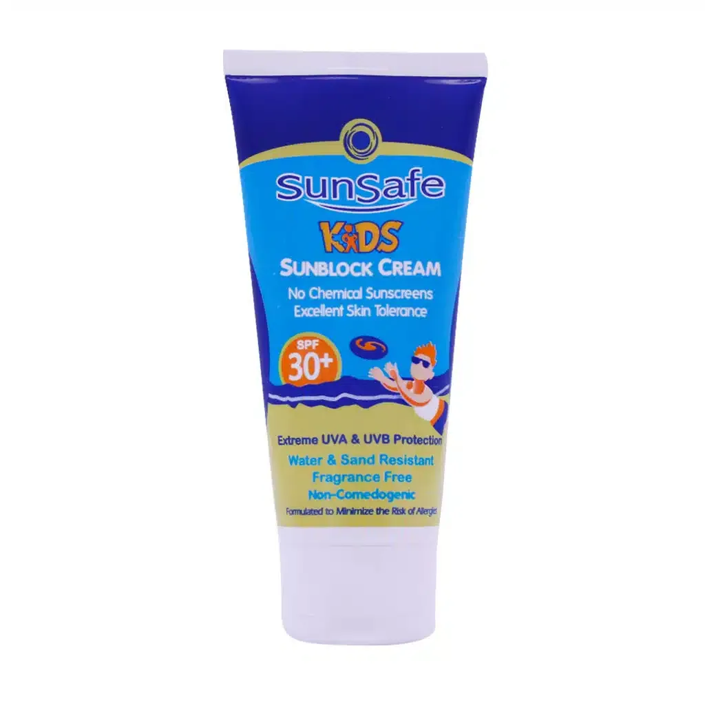 کرم ضد آفتاب کودکان SPF30 سان سیف 50 گرم محافظت از پوست کودکان