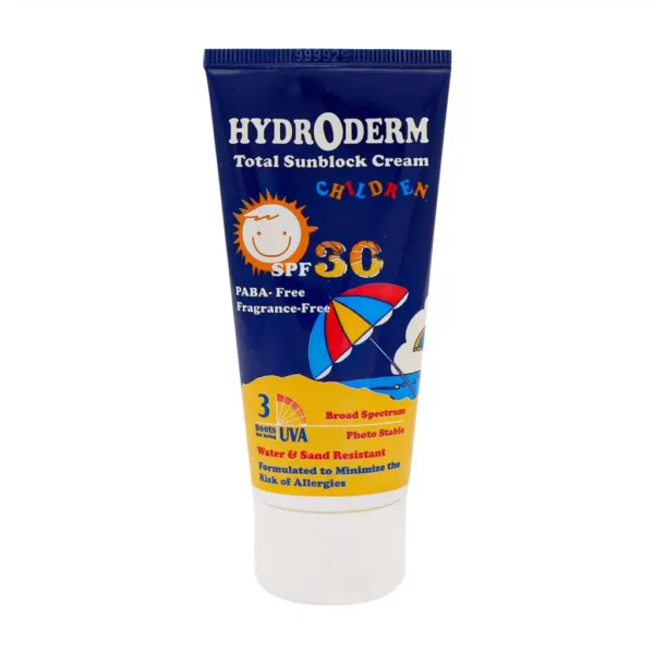 کرم ضد آفتاب کودکان SPF30 هیدرودرم ۵۰ میلی لیتر محافظت از پوست حساس