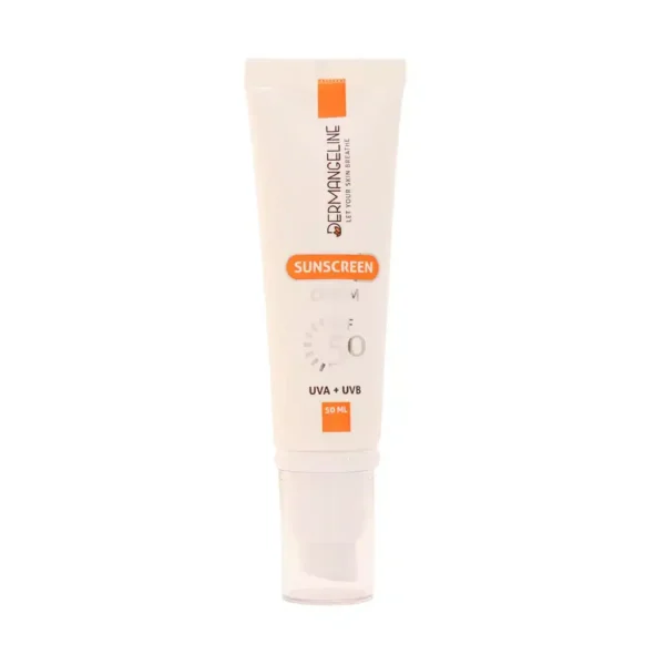 کرم ضد آفتاب SPF50 درم انجلین مناسب انواع پوست 50 میلی لیتر