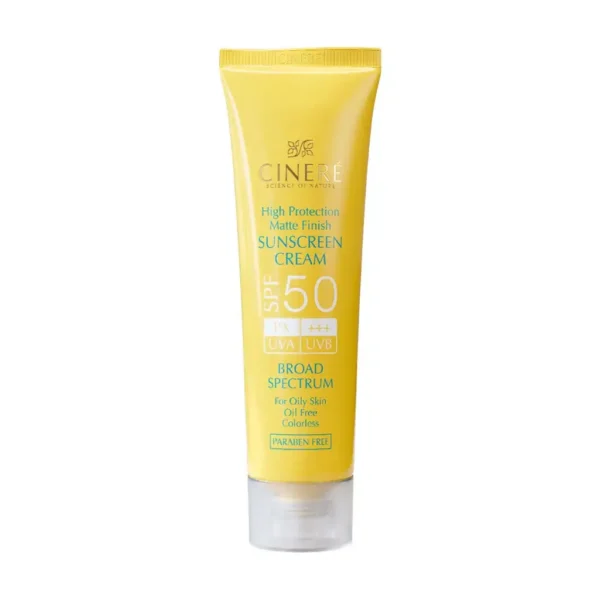 کرم ضد آفتاب +SPF50 سینره 50 میلی لیتر محافظت از پوست در برابر UVA و UVB
