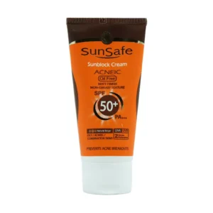 کرم ضد آفتاب SPF50 فاقد چربی سان سیف مناسب پوست های چرب و آکنه ای