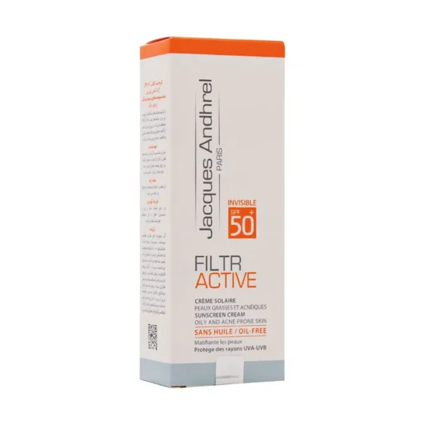 کرم ضد آفتاب SPF50 فیلتر اکتیو ژاک آندرل مناسب پوست چرب