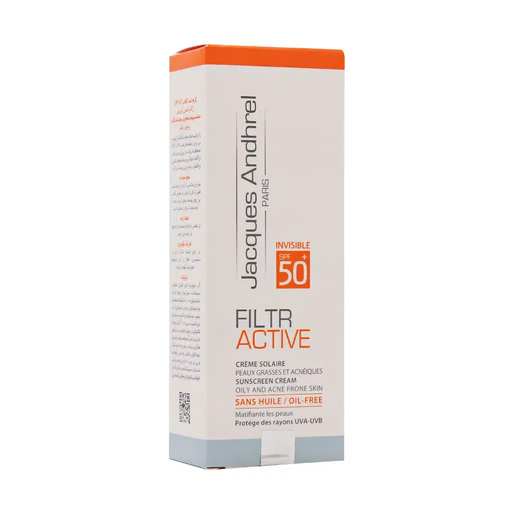 کرم ضد آفتاب SPF50 فیلتر اکتیو ژاک آندرل مناسب پوست چرب