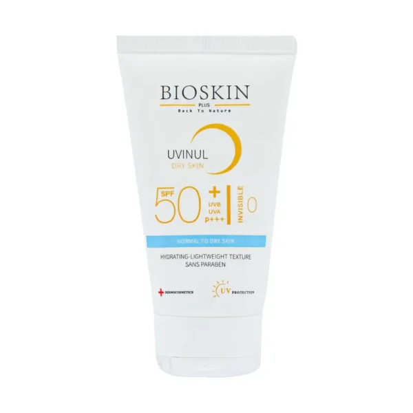 کرم ضد آفتاب SPF50 پوست خشک بایو اسکین پلاس 40 میلی لیتر