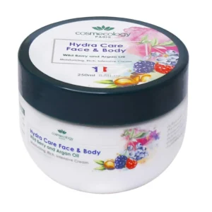 کرم مرطوب کننده صورت و بدن حاوی روغن آرگان و عصاره تمشک 250 میلی لیتر کاسمکولوژی آبرسانی و نرم کننده پوست