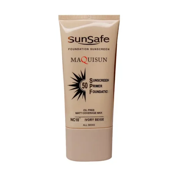 کرم پودر پرایمری SPF50 مکی سان سان سیف 40 میلی لیتر ضد آفتاب و آرایش روزانه