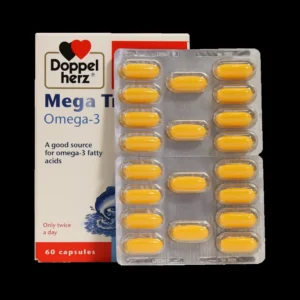کپسول مگا تریو امگا 3 داپل هرز 60 عدد برای سلامت قلب و عروق