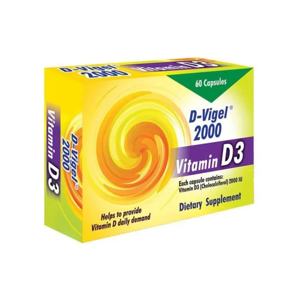 کپسول ویتامین D3 دی ویژل 2000 واحد دانا 60 عدد کمک به جذب کلسیم