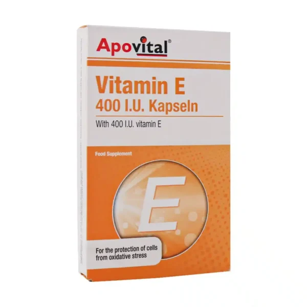 کپسول ژلاتینی نرم ویتامین E 400 واحد آپوویتال آنتی اکسیدان