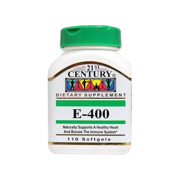 کپسول ژلاتینی ویتامین E 400 واحد 21 سنتری افزایش ایمنی و سلامت پوست