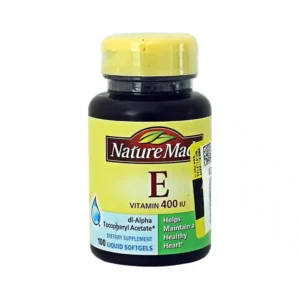 کپسول ژلاتینی ویتامین E 400 واحد نیچرمید ۱۰۰ عددی