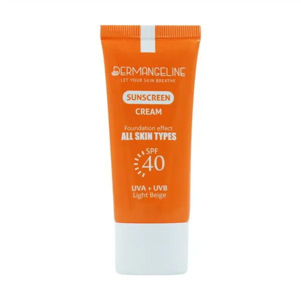 ضد آفتاب کرم پودری SPF40 درم انجلین مناسب انواع پوست