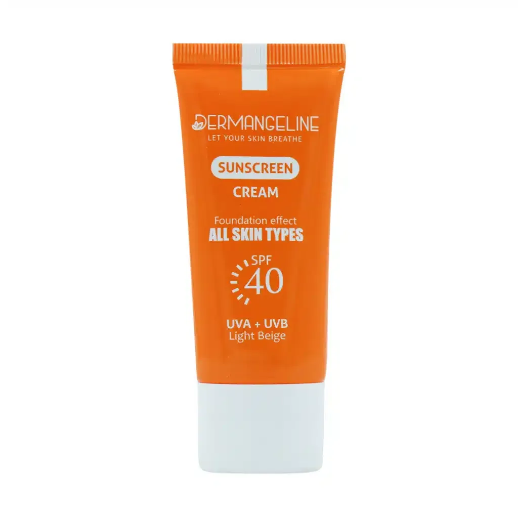 ضد آفتاب کرم پودری SPF40 درم انجلین مناسب انواع پوست