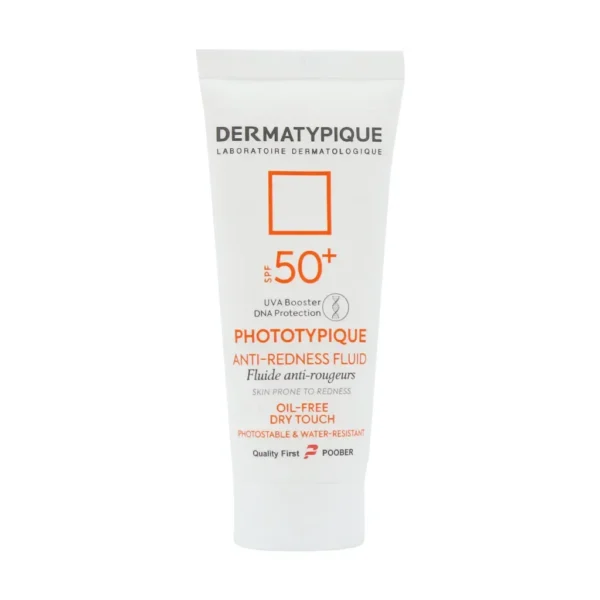 فلوئید ضد آفتاب بی رنگ پوست قرمز و حساس SPF50 درماتیپیک 40 میلی لیتر