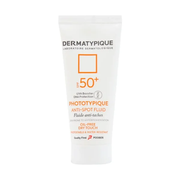 فلوئید ضد آفتاب ضد لک و روشن کننده SPF50 درماتیپیک 40 میلی لیتر