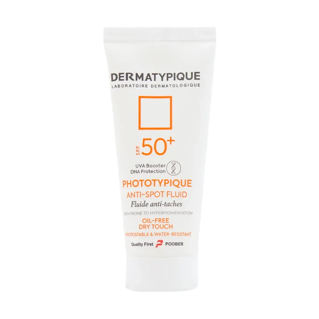 فلوئید ضد آفتاب ضد لک و روشن کننده SPF50 درماتیپیک 40 میلی لیتر