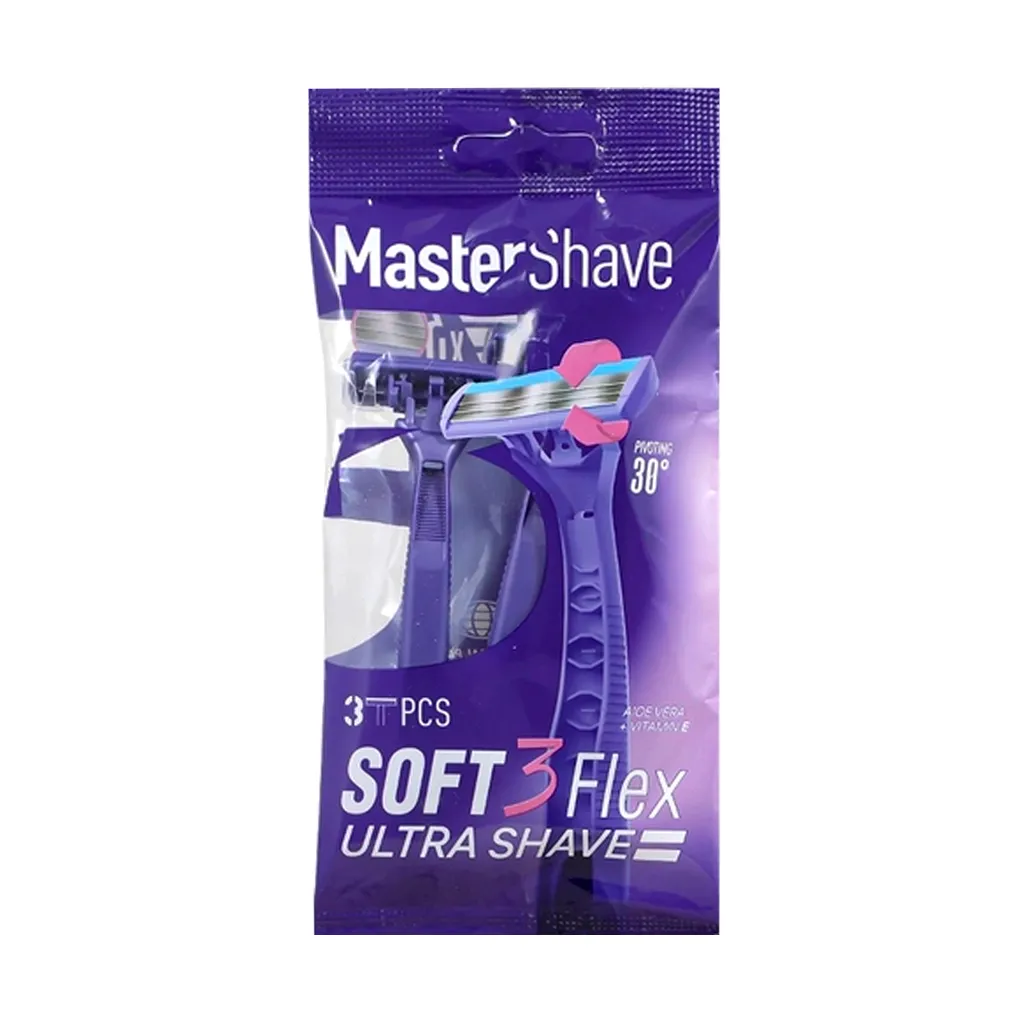 خودتراش سه لبه مستر شیو مدل Soft 3 Flex اصلاح موهای صورت و بدن