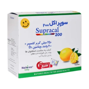 ساشه سوپراکل 200 نیچرز اونلی 30 عدد مکمل کلسیم و ویتامین D برای سلامت استخوان