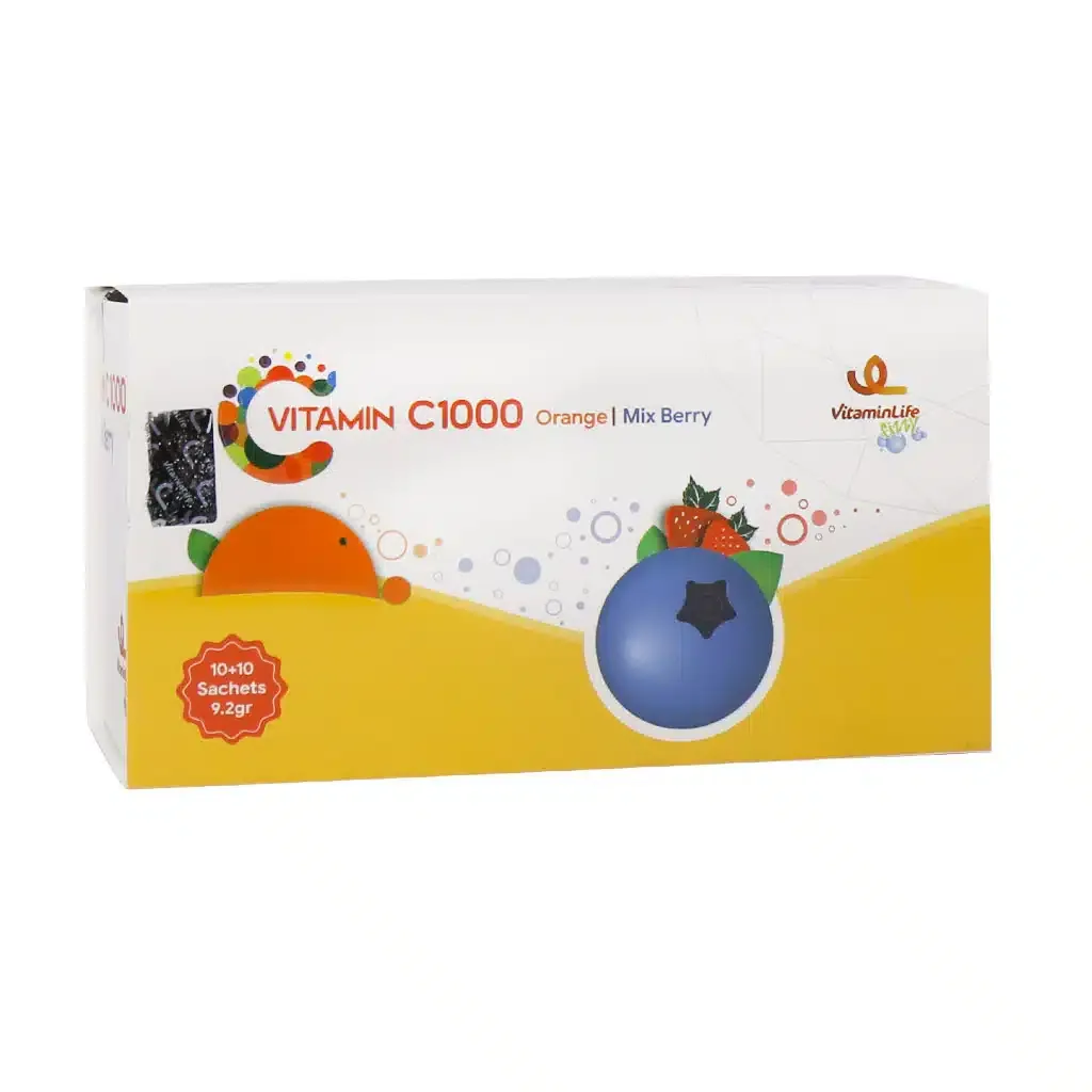 ساشه ویتامین C 1000 میلی گرم ویتامین لایف تقویت سیستم ایمنی