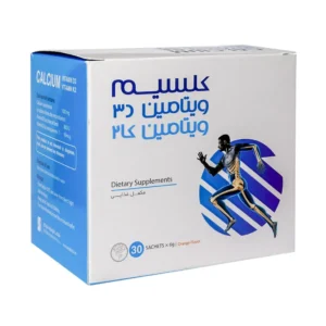 ساشه کلسیم ویتامین D3 ویتامین K2 سپیداج 30 عدد مکمل غذایی برای سلامت استخوان