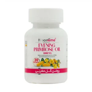 سافت ژل روغن گل مغربی 1000 میلی گرم مونم اکسیر آفرین آریا 30 عدد کاهش علائم پیش قاعدگی و یائسگی
