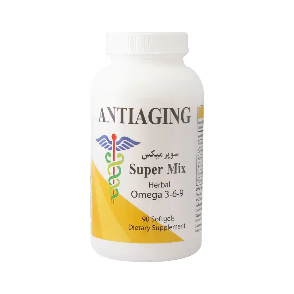 سافت ژل سوپر میکس آنتی ایجینگ 1000mg 600mg 600mg برای کاهش التهاب و بهبود سلامت قلب