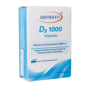 سافت ژل ویتامین D3 1000 واحد سنتروویت 60 عدد تقویت کننده سیستم ایمنی
