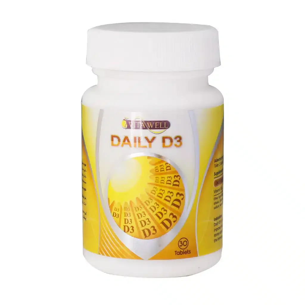 قرص دیلی D3 1000 واحد ویتاول ارتقاء سلامت استخوان‌ها و ایمنی