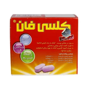 قرص روکش دار کلسی فان رها 90 عدد مکمل غذایی برای پیشگیری از کمبود کلسیم و ویتامین د3