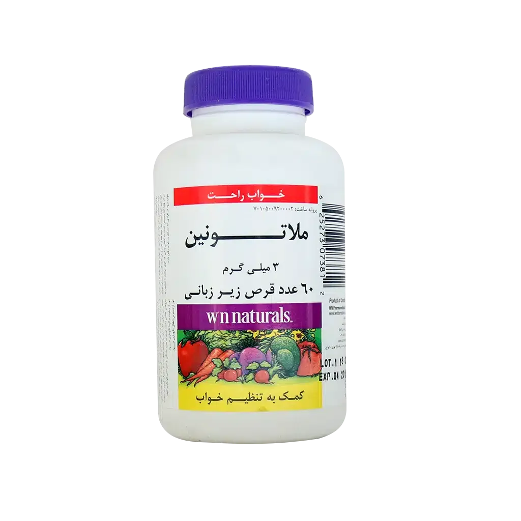 قرص زیر زبانی ملاتونین وبر نچرالز ۶۰ عدد خواب آور و تنظیم کننده ساعت بیولوژیکی