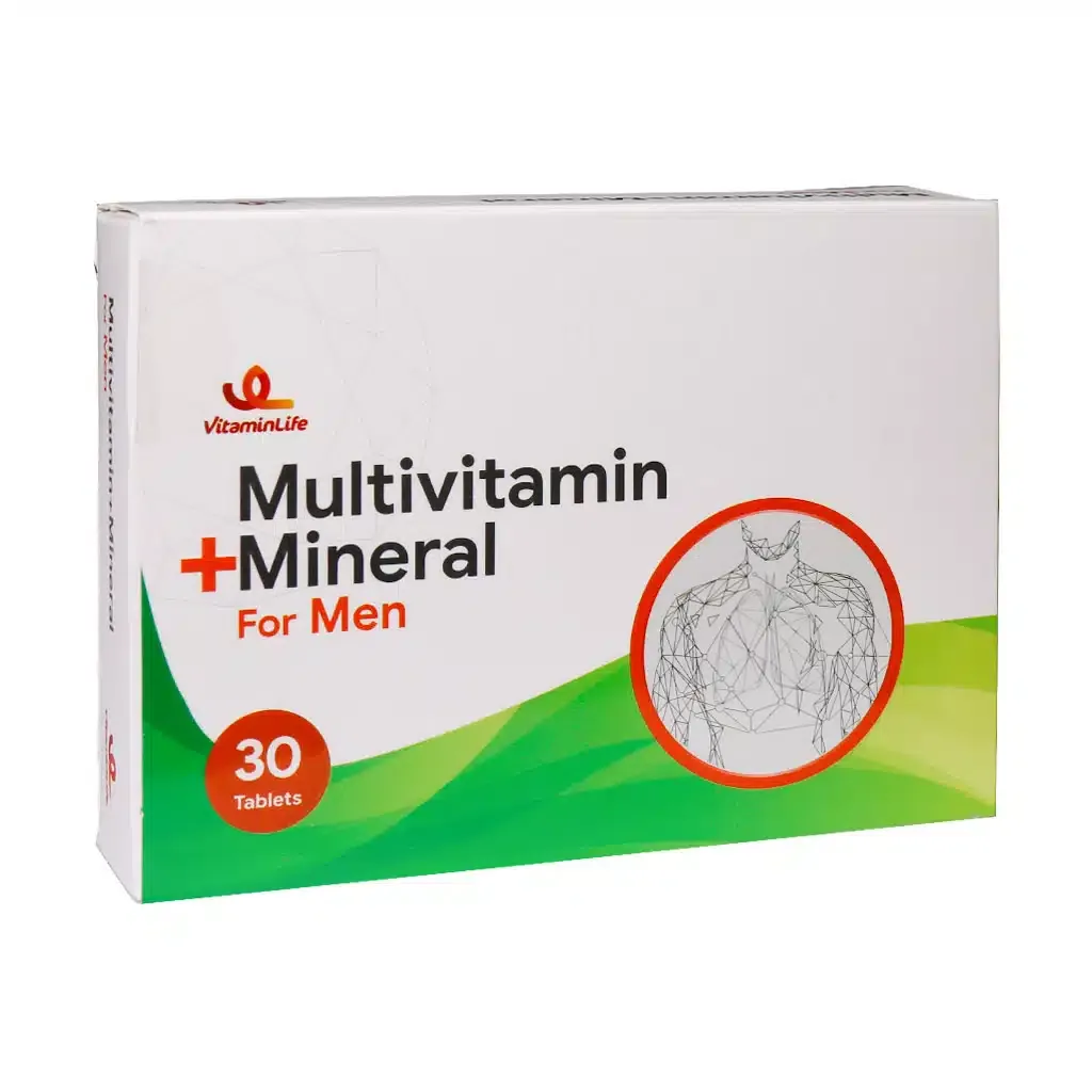 قرص مولتی ویتامین و مینرال ویتامین لایف مخصوص آقایان 30 عدد