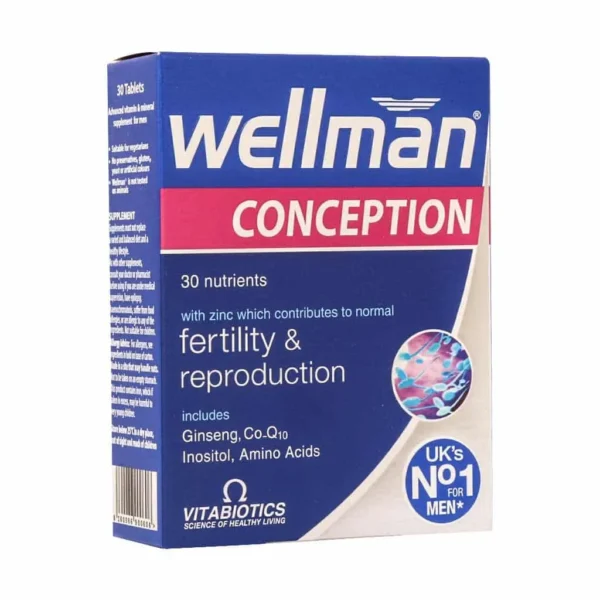 قرص ول من کانسپشن ویتابیوتیکس ۳۰ عدد افزایش قدرت باروری و سلامت تولید مثل آقایان
