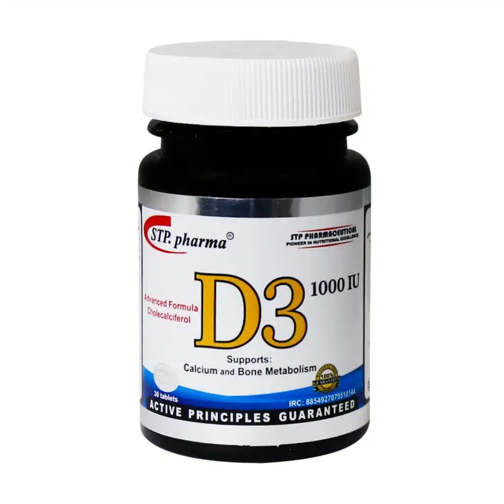 قرص ویتامین D3 1000 واحد اس تی پی فارما 30 عدد تقویت استخوان و دندان