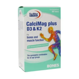 قرص کلسی مگ پلاس D3 و K2 یوروویتال 60 عدد تامین سلامت استخوان‌ها