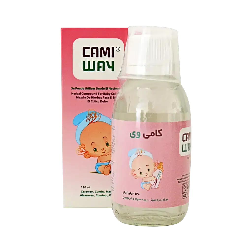 محلول گیاهی کامی وی کسری سرشت پارس ۱۲۰ میلی لیتر رفع نفخ و دل درد