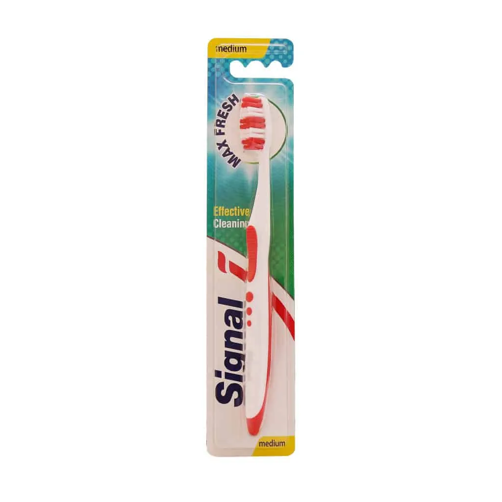 مسواک سیگنال مدل max Fresh برس متوسط پاک کننده پلاک