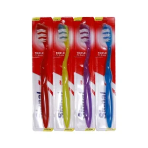 مسواک سیگنال مدل Triple Clean با فرچه متوسط ضد پوسیدگی و سفید کنندگی