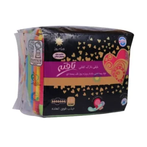 نوار بهداشتی بالدار نازک کتانی ویژه روز تافته 10 عدد ضد حساسیت و آنتی باکتریال