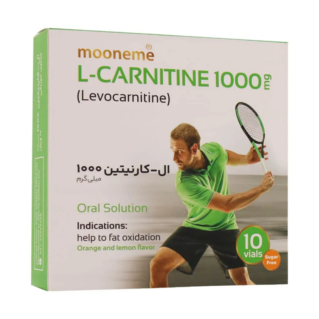 ویال خوراکی ال کارنیتین 1000 میلی گرم مونم اکسیر آفرین آریا چربی سوزی و افزایش انرژی
