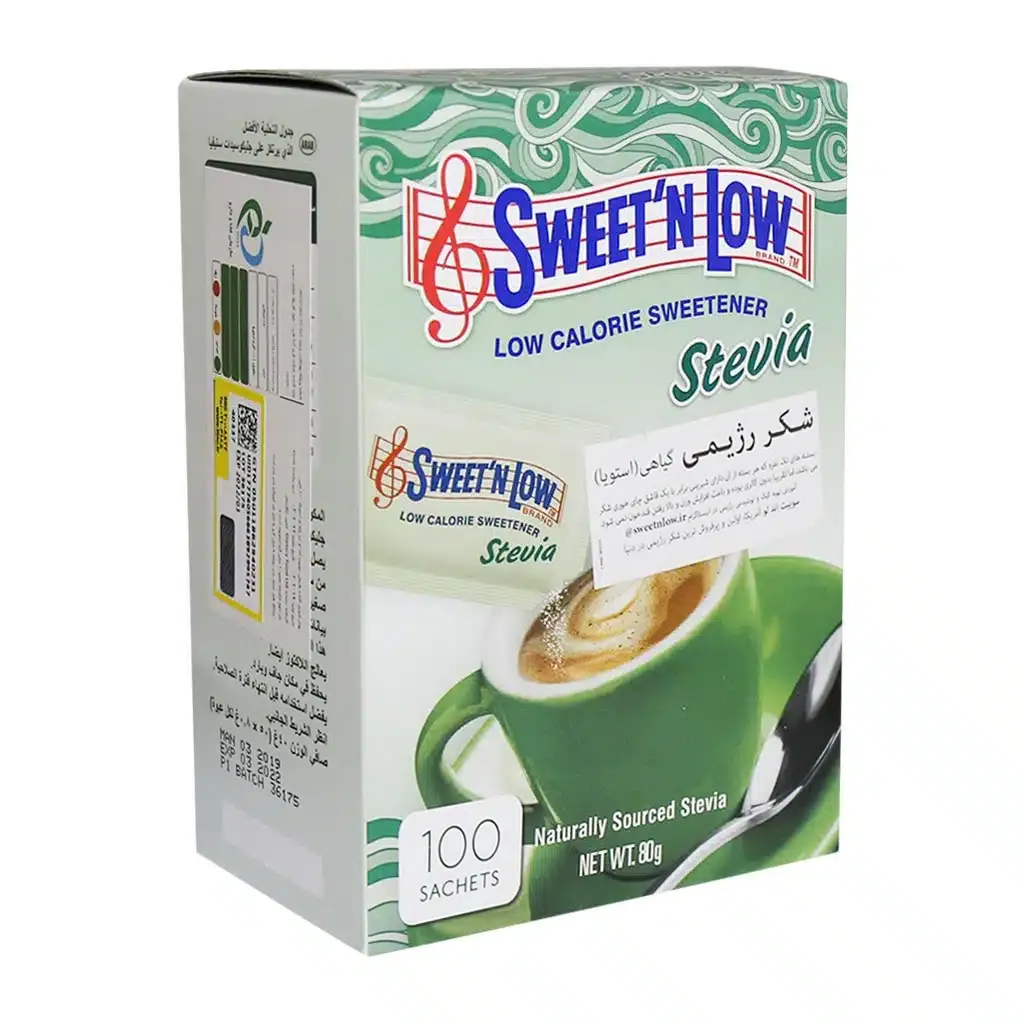 پودر شیرین کننده طبیعی Stevia سوییت اند لو مناسب برای نوشیدنی های گرم و سرد