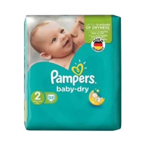 پوشک سایز ۲ پمپرز مدل Baby Dry رطوبت گیر و خشک نگه دارنده
