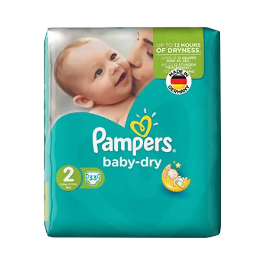 پوشک سایز ۲ پمپرز مدل Baby Dry رطوبت گیر و خشک نگه دارنده
