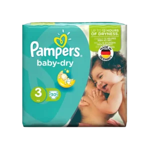 پوشک سایز ۳ پمپرز مدل baby dry برای کودکان ۵ تا ۹ کیلوگرم