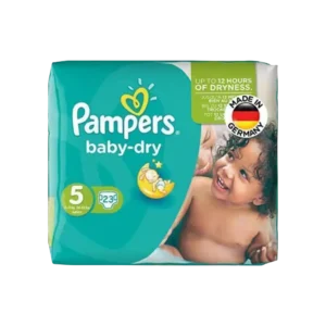 پوشک سایز ۵ پمپرز مدل baby dry برای نوزادان ۱۱ تا ۲۳ کیلوگرم