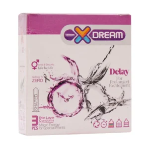 کاندوم تاخیری ایکس دریم مدل Delay بسته 3 عددی