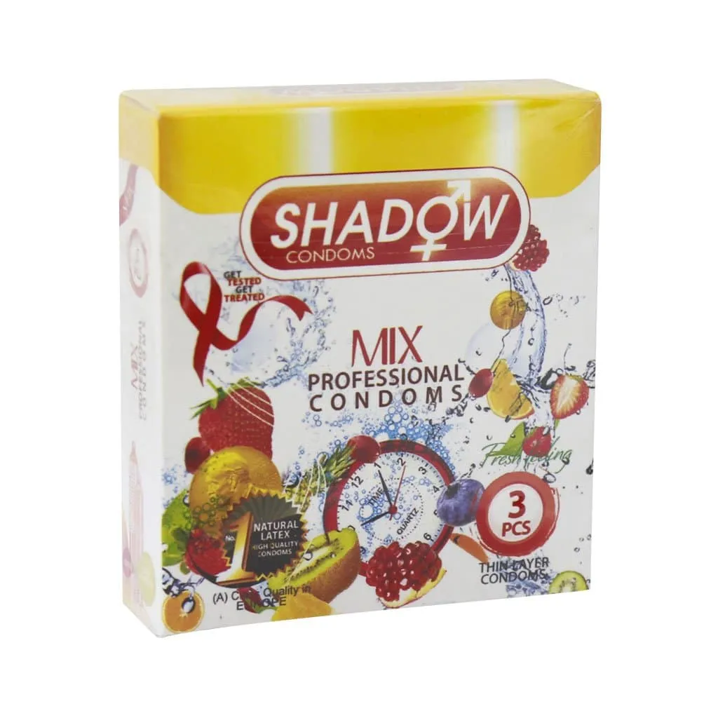 کاندوم شادو مدل Mix 3 عددی ضد حساسیت و تنگ کننده واژن