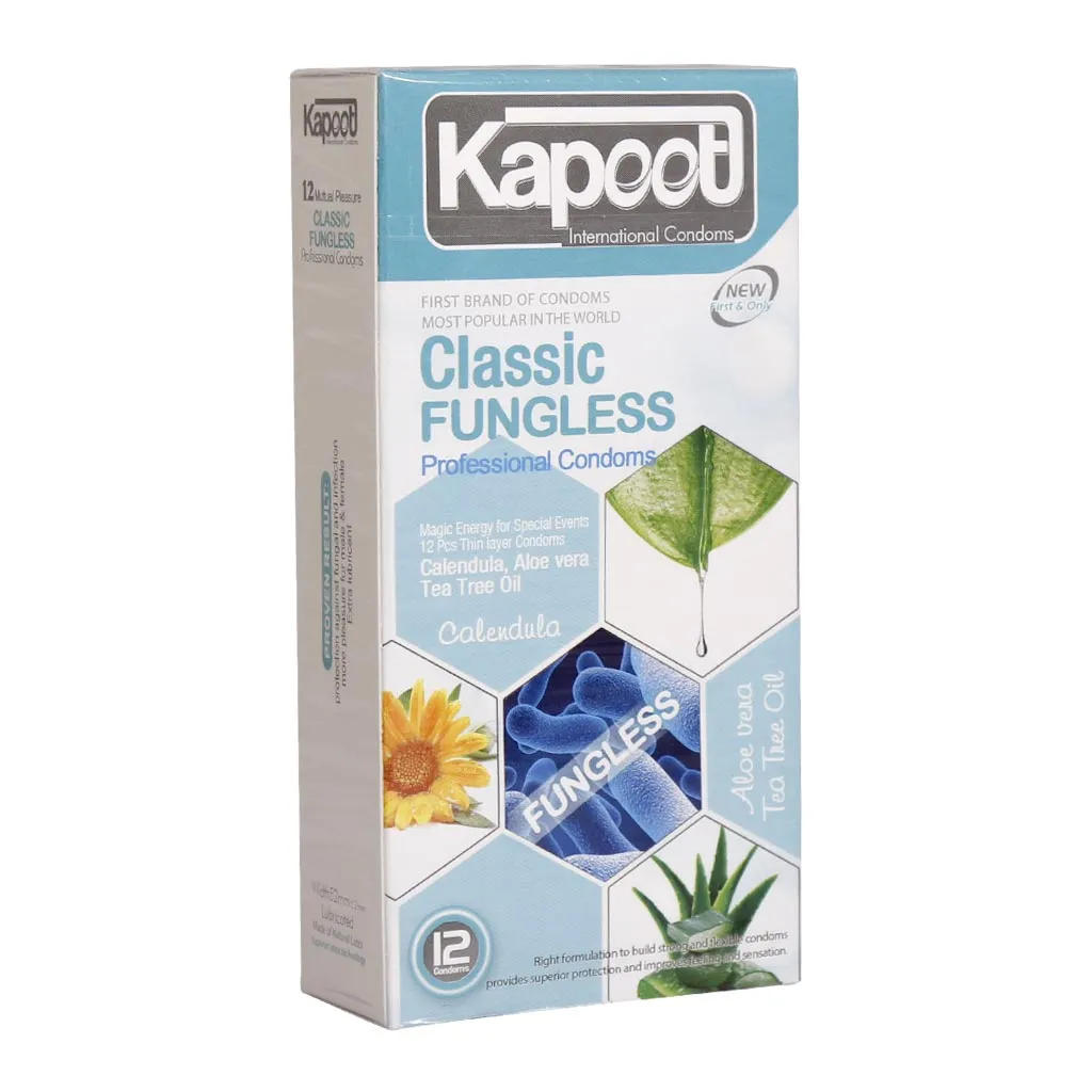 کاندوم کاپوت مدل Classic Fungless 12 عدد جلوگیری از عفونت